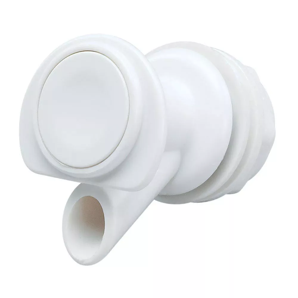 00024009 Water Cooler Spigot, Plastic, White, For: 1, 2, 3, 5 And 10 Gal Plastic Coolers