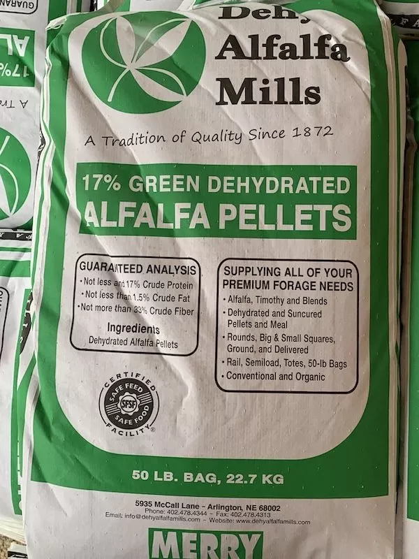 002280 50 Pounds Dehydrated Alfalfa Mills Alfalfa Pellets
