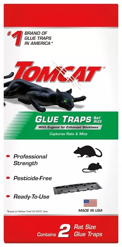 0362810 Rat Glue Trap, 9-3/4 In L, 4-5/8 In W, 1/2 In H, Glue Locking