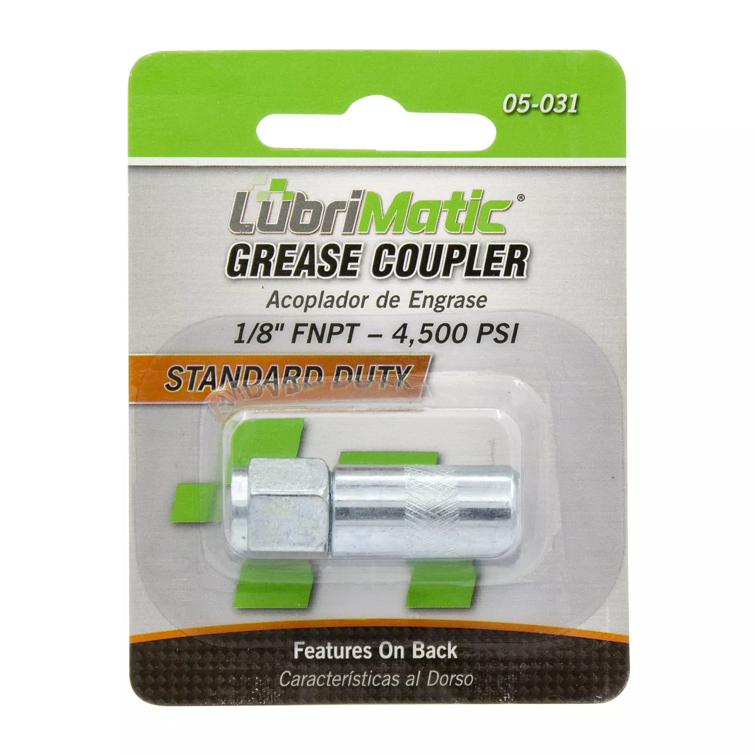 05-031 Coupler, 1/8 In, 1-7/16 In L, 4500 Psi Pressure