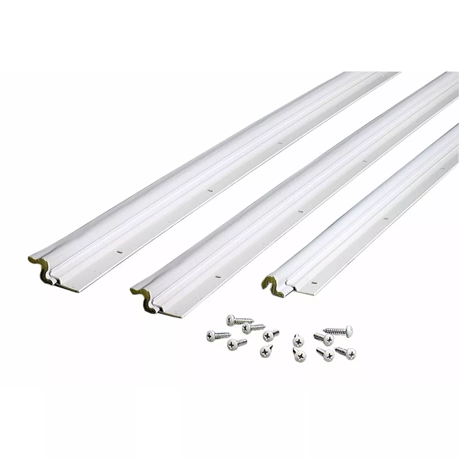 1.625 In. X 7 Ft. White Aluminum Compression Weatherstrip For Door Jambs