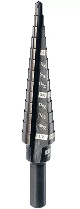 #1 Step Drill Bit, 1/8 - 1/2 In.