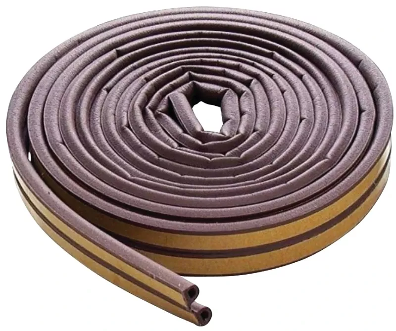 Brown 17' 23/64" Rubber Weatherstrip For Doors And Windows