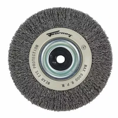Command Pro Crimped Wire Wheel, 4-1/2" X .014" X 5/8"-11 For Angle Grinders