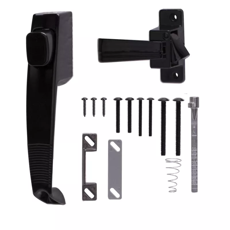 Die Cast Zinc Black Door Latch For Wood Or Metal Screen And Storm Doors