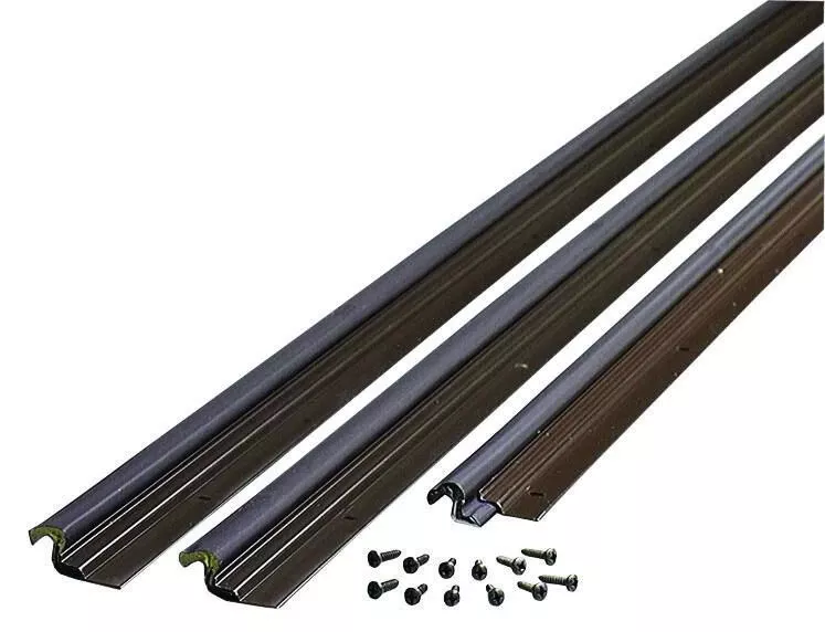 Foam Stop Weatherstrip, Vinyl Clad Aluminum, Bronze, 36 X 84-in.