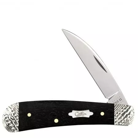 Xx Ebony Wood Sway Back Gent Pocket Knife With Stainless Steel Bolsters