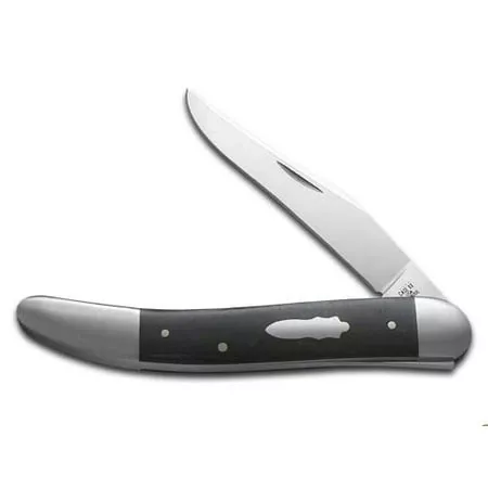 Xx Knives Tony Bose Old Dog Pocket Knife With Ebony Wood Handle And 154cm Stainless Steel Blade