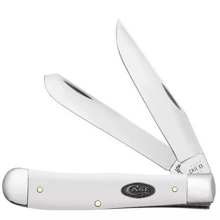 Xx Knives White Synthetic Trapper 63960 Stainless Steel Pocket Knife