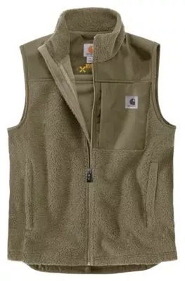 Yukon Extremes Wind Fighter Fleece Vest For Men - Burnt Olive - Medium Size
