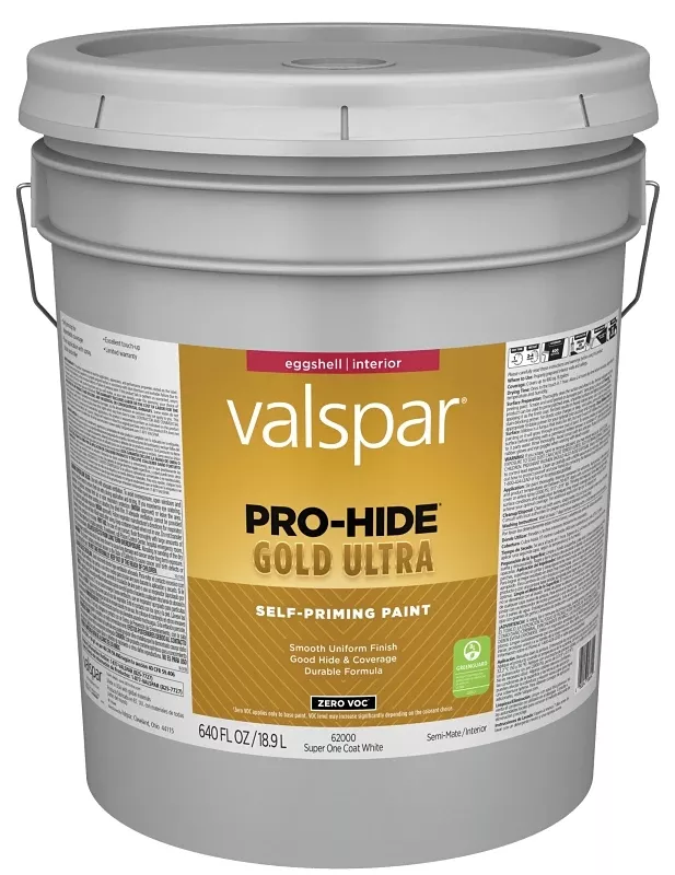 Zero Voc Latex Eggshell Interior Wall Paint, 5 Gallon White