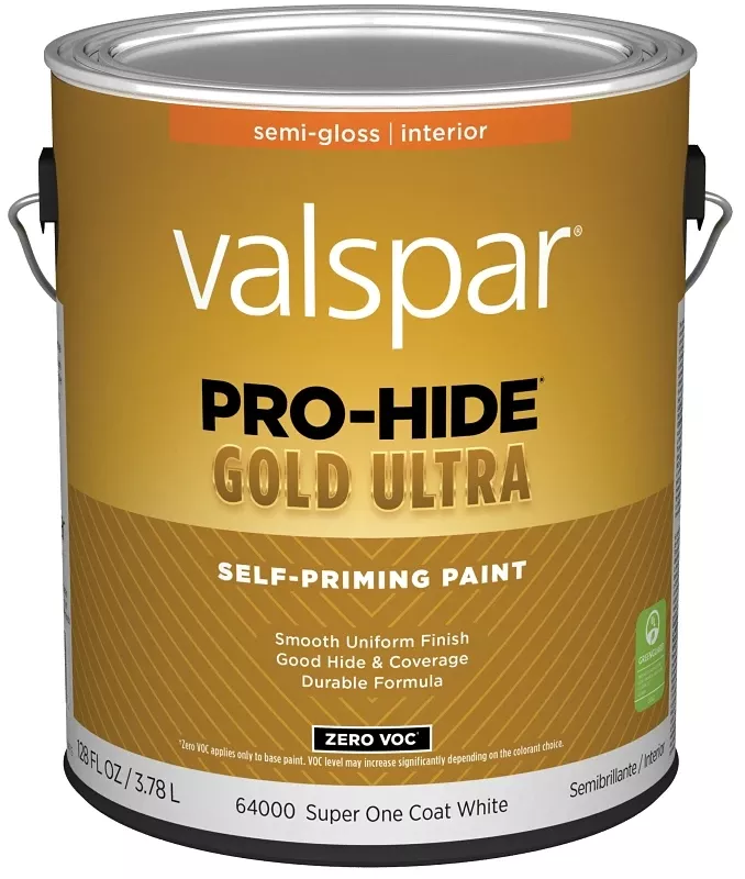 Zero Voc Latex Semi-gloss Interior Wall Paint, 1 Gallon