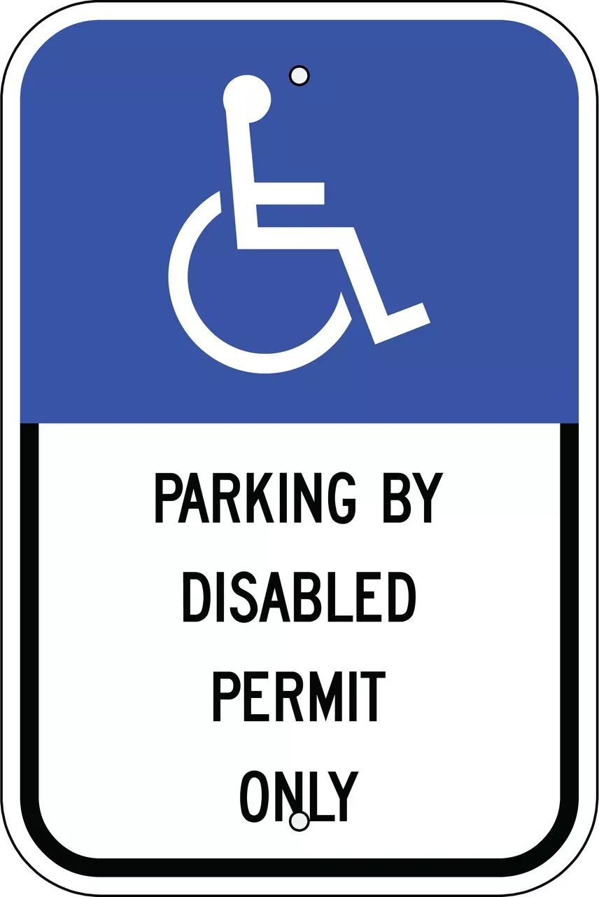 ZING 2685 Eco Parking Sign, Handicapped Parking Disabled Permit, Florida, 18Hx12W, Engineer Grade Prismatic, Recycled Aluminum