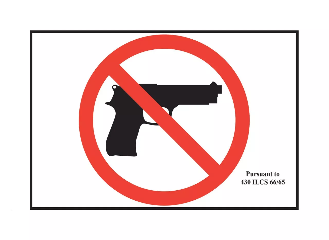 ZING 2735 Concealed Carry Window Decal, Illinois, 4Hx6W, Available in Different Materials, 2/Pk