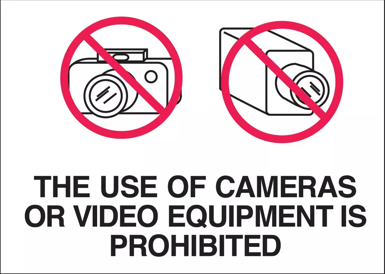ZING 2738 Eco Security Sign, Cameras Prohibited, 10Hx14W, Recycled Aluminum