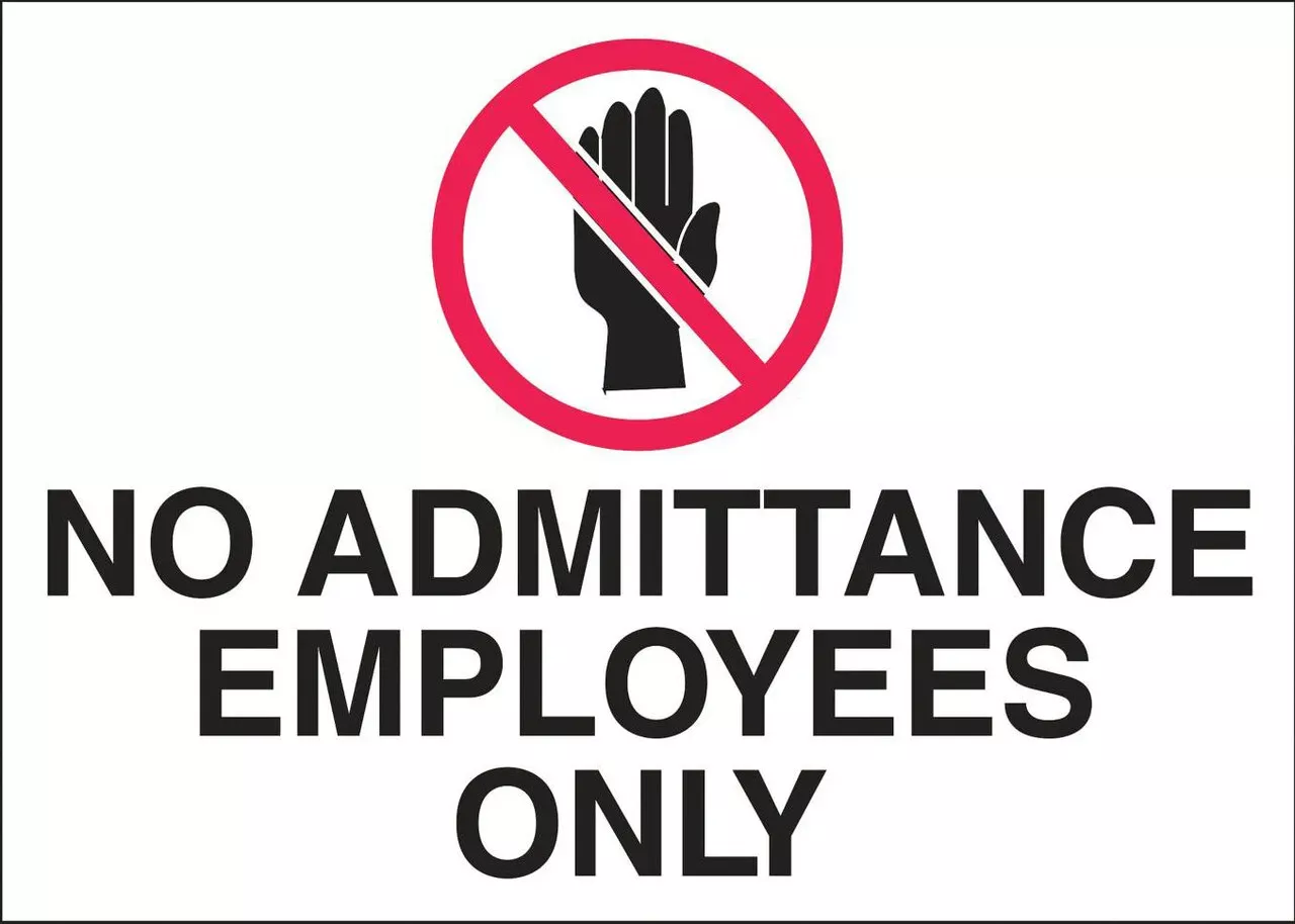 ZING 2746 Eco Security Sign, No Admittance, 10Hx14W, Recycled Aluminum