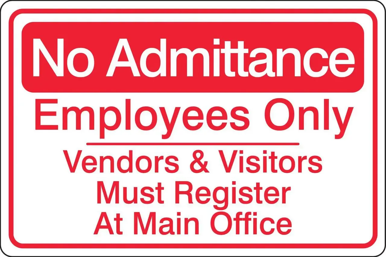 ZING 2747 Eco Security Sign, No Admittance, 10Hx14W, Recycled Aluminum