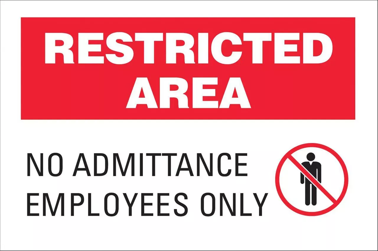 ZING 2748 Eco Security Sign, Restricted No Admittance, 10Hx14W, Recycled Aluminum