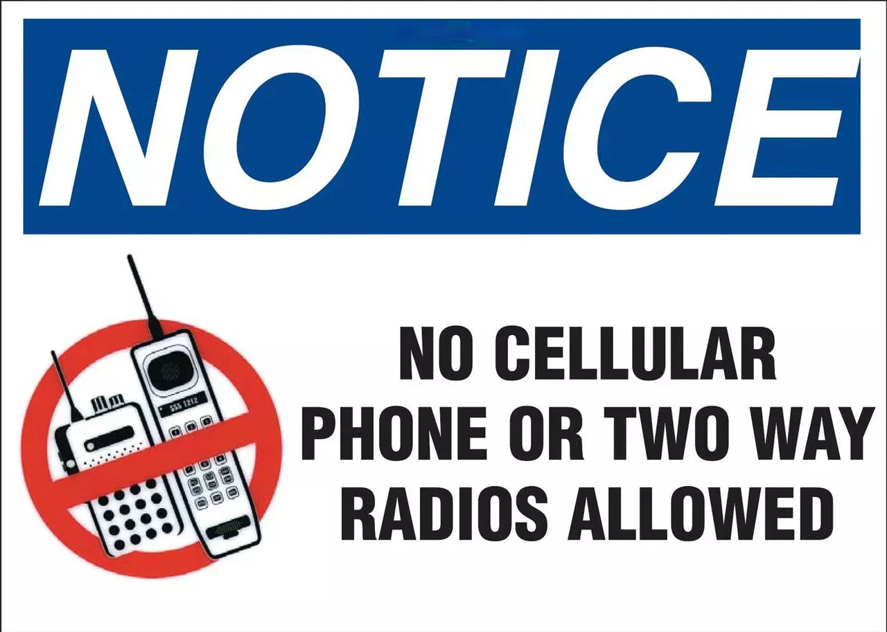 ZING 2752 Eco Security Sign, No TWO-Way Radios Allowed, 10Hx14W, Recycled Aluminum