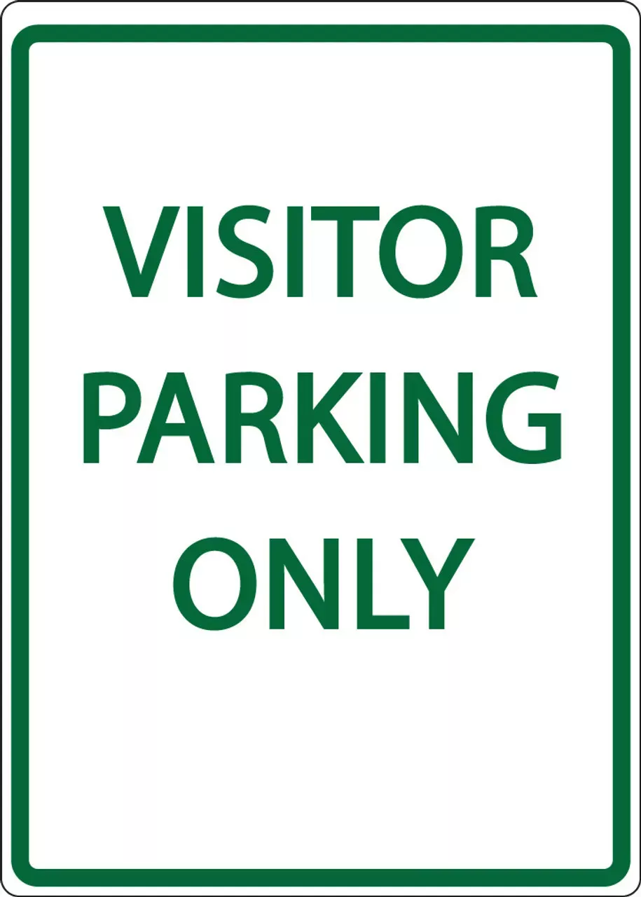 ZING 3076 Eco Parking Sign, VISITORS PARKING ONLY, 18Hx12W, Engineer Grade Prismatic, Recycled Aluminum