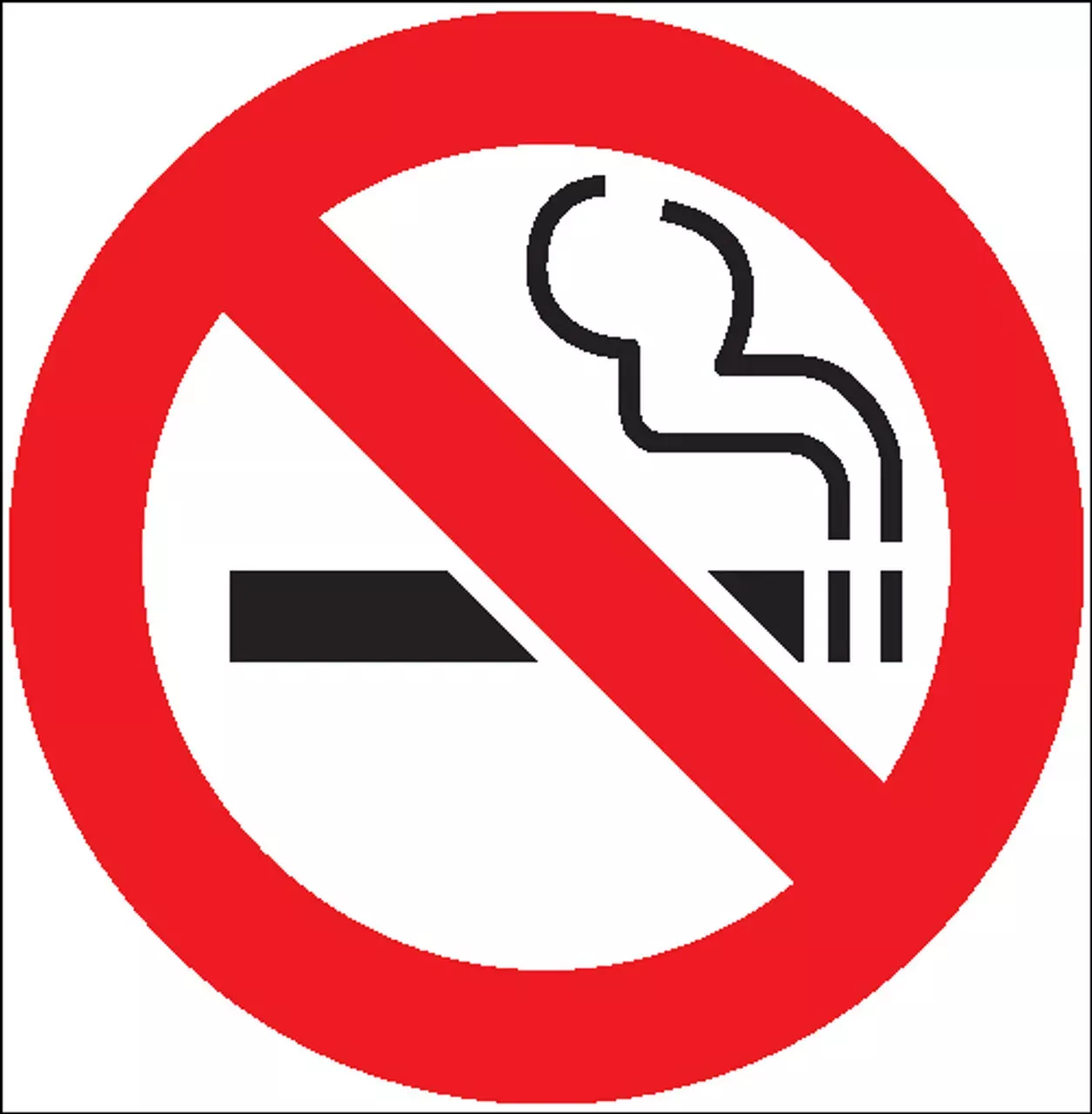 ZING No Smoking Window Decal, No Smoking Symbol