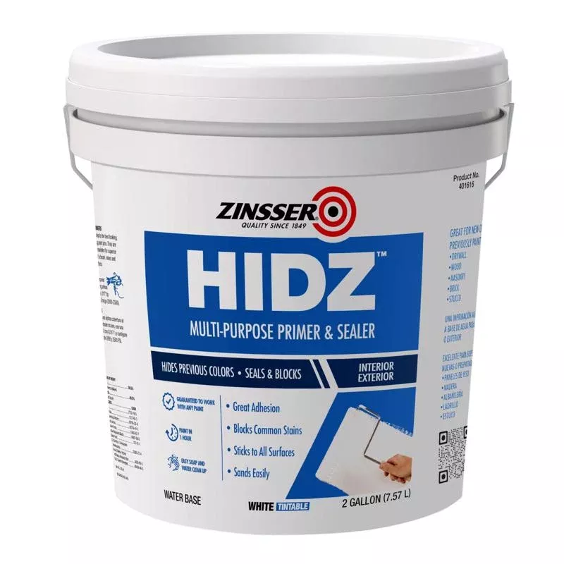 Zinsser HIDZ White Water-Based Primer and Sealer 2 gal